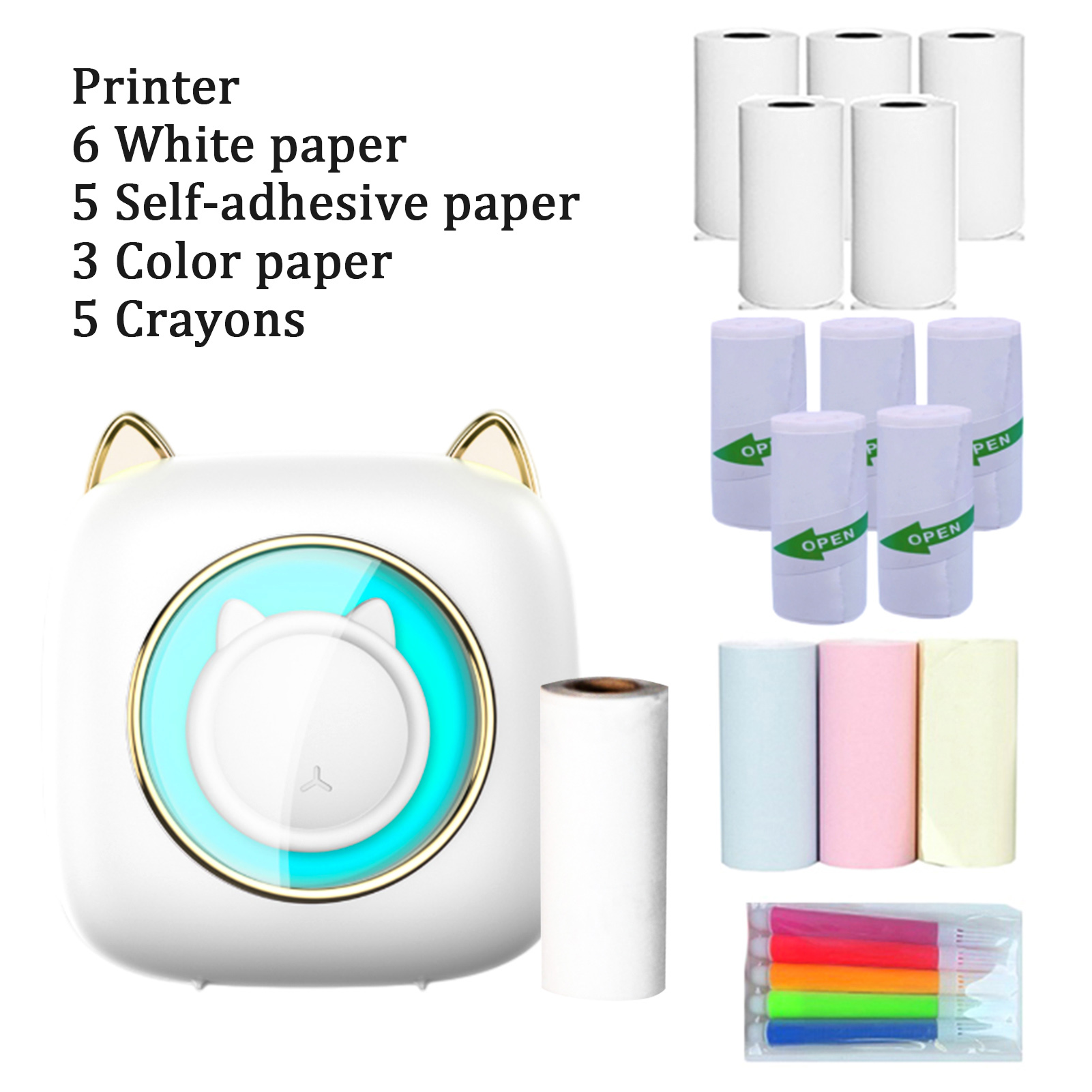 Mini Pocket Thermal Printer Paper Roll - 【신제품】C23 휴대용 열전사 프린터 기계 무선