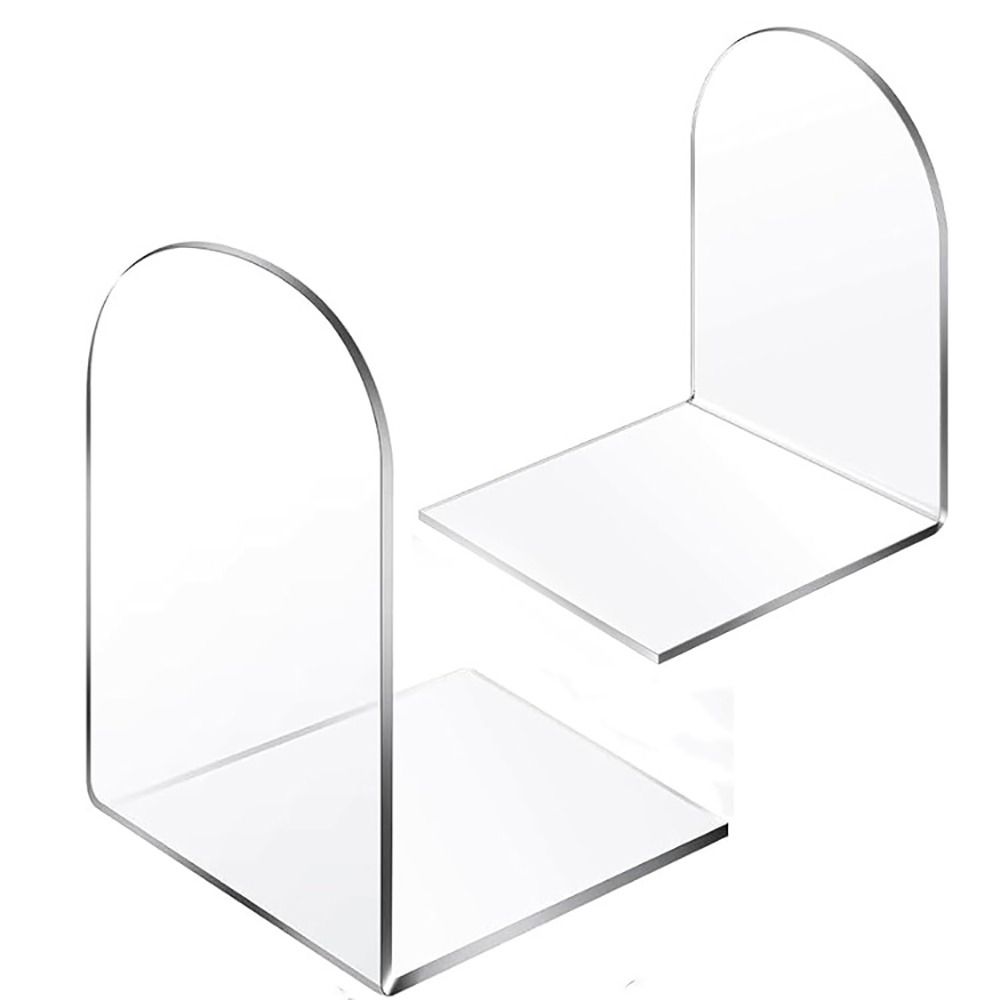 Clear Acrylic Book Stand Holder - 책장용 아크릴 북엔드 북엔드 미끄럼 방지