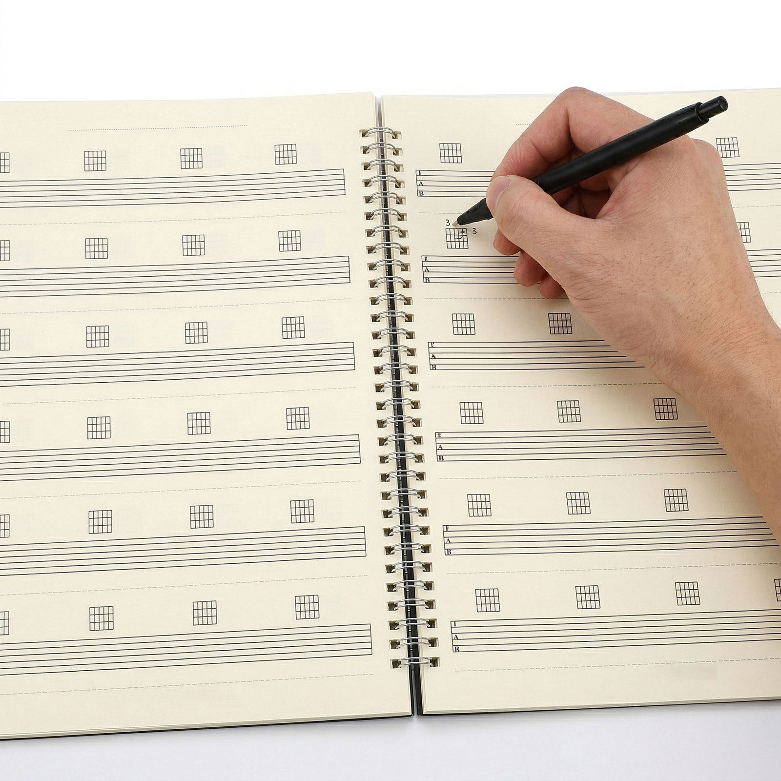 Blank Sheet Music Notebook - 기타 악보 노트 2개 세트: 6줄