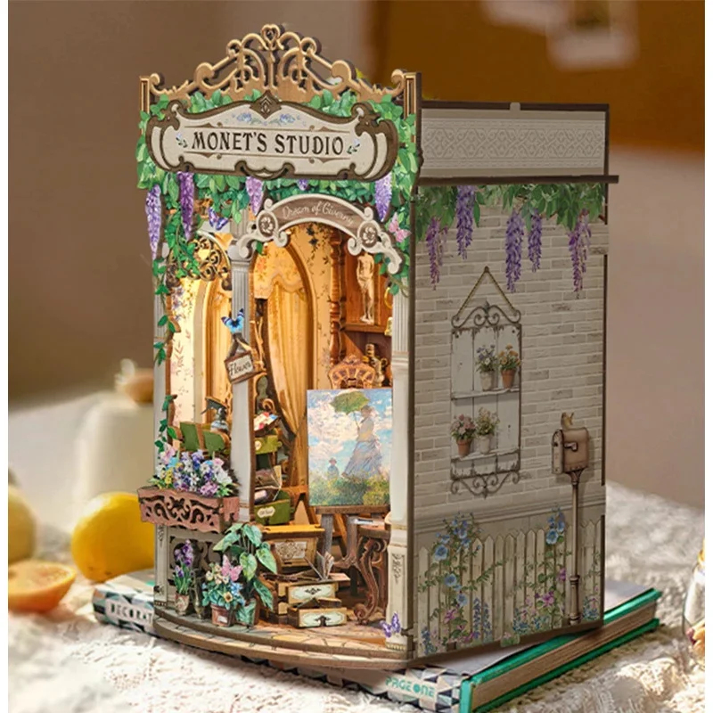 나무로 만든 모네 스튜디오 북 눅 선반 인서트 DIY  - Diy Wooden Book Nook Kit Shelf Insert 리뷰 및 가격