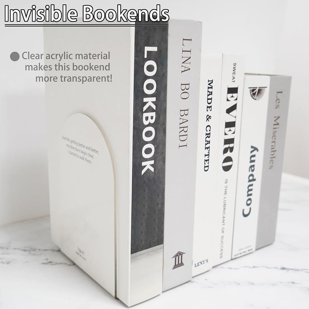 책장용 아크릴 북엔드 북엔드 미끄럼 방지 북엔드 학교  - Clear Acrylic Book Stand Holder 리뷰 및 가격