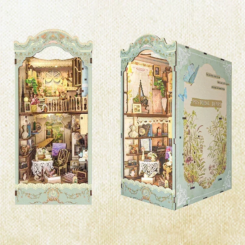 동화 마을 책장 숲속 집 DIY 나무 책꽂이 삽입 키트 - Diy Wooden Book Nook Kit Shelf Insert 리뷰 및 가격