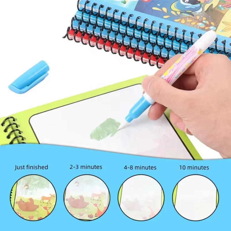 다시 사용할 수 있는 그림 그리기 책, 몬테소리 색칠하 - Reusable Water Magic Coloring Book 리뷰 및 가격
